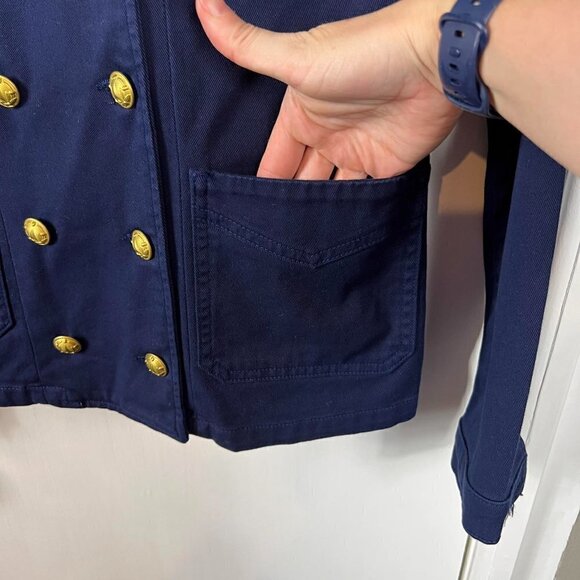 L'AGENCE Allison double-breasted cotton-blend gabardine jacket - Picture 6 of 12